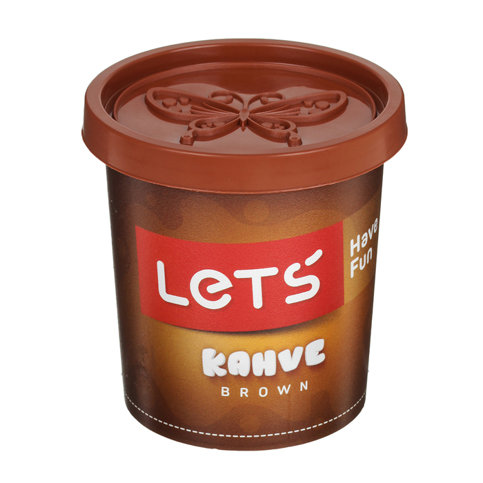 Тесто для лепки 150 гр, крышка-форма, цвет коричневый