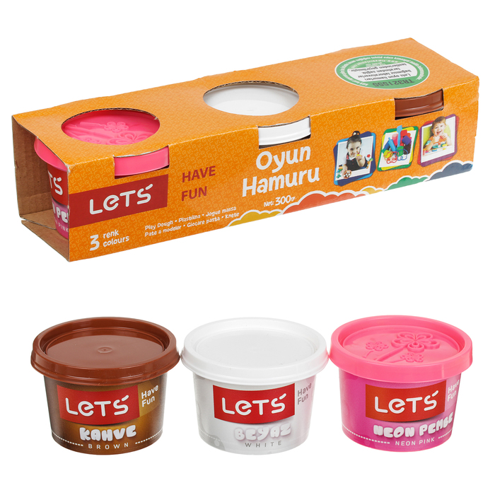 Тесто для лепки 3 цвета по 100 гр