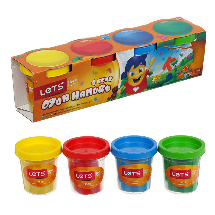 Тесто для лепки 4 цвета по 75 гр