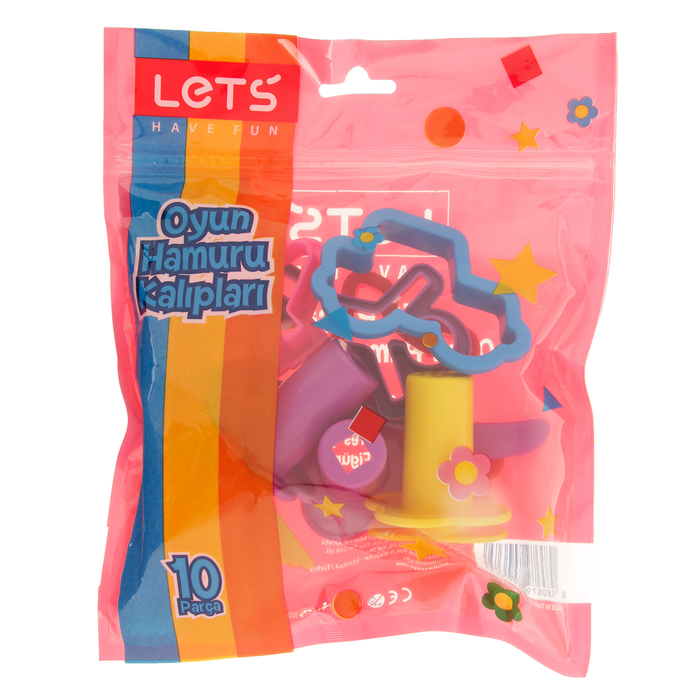 Формочки для лепки набор 4 шт, 4 пресса, 2 инструмента, цвета МИКС