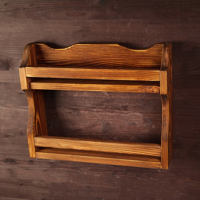 Полка деревянная "Винтаж", 35 х 44 х 10 см, массив ели