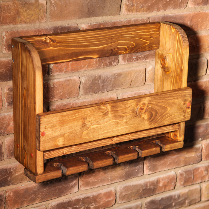 Полка барная "Венеция", массив сосны, 50 х 36 х 15 см