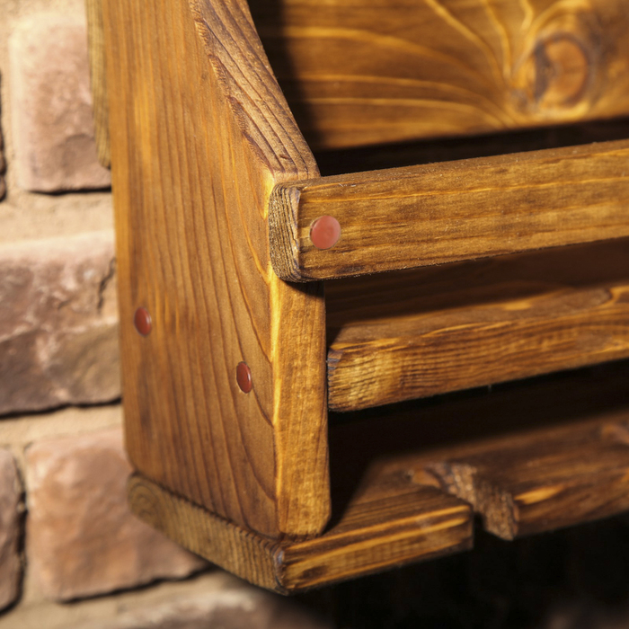 Полка винная "Сицилия", массив сосны, 50 х 44 х 15 см