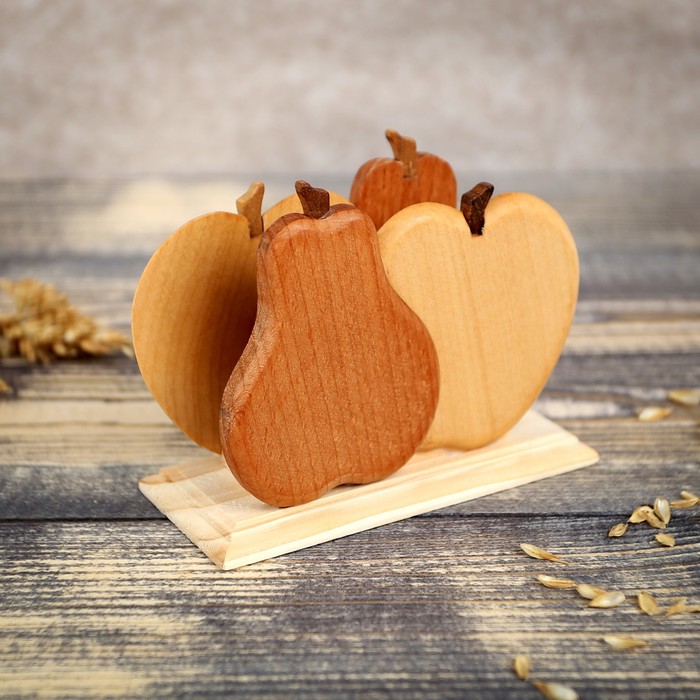 Салфетница деревянная "Груша"