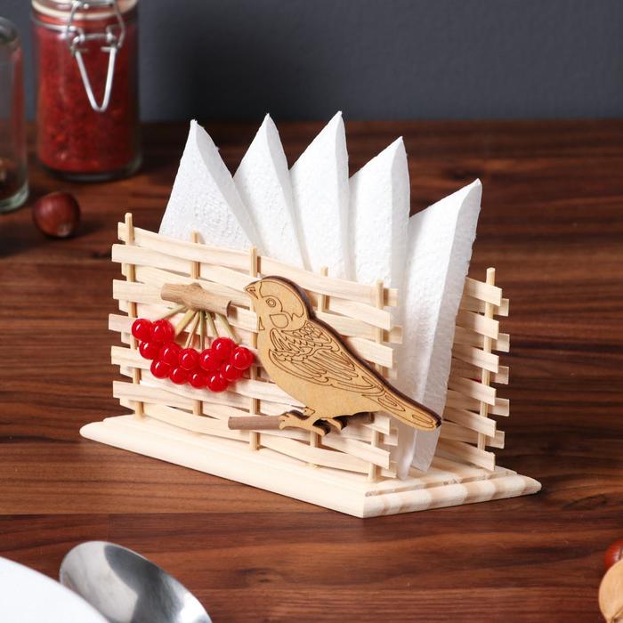 Салфетница деревянная "Петушок"