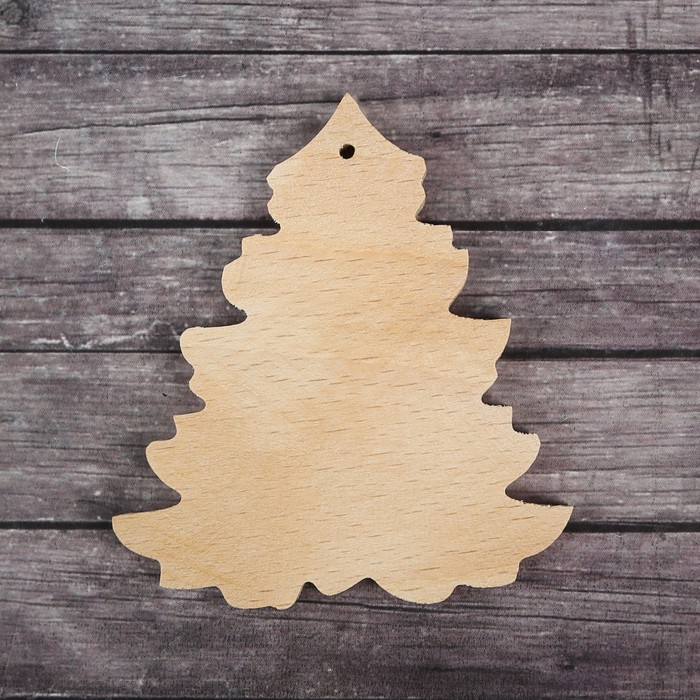 Деревянная заготовка "Ель", 7 х 8 х 0,5 см, бук