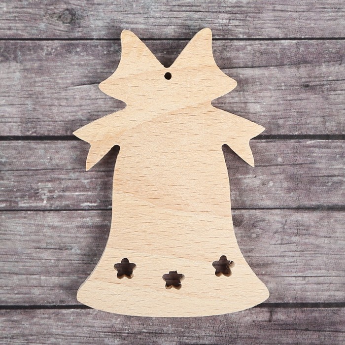 Деревянная заготовка "Колокольчик", 5,5 х 8 х 0,5 см, бук