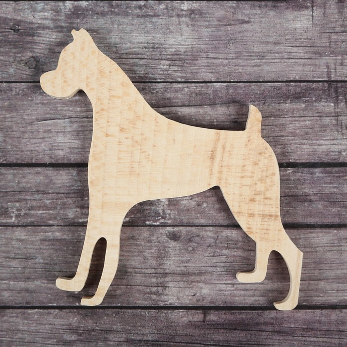 Деревянная заготовка "Гончая собака", 9 х 9 х 0,5 см, бук
