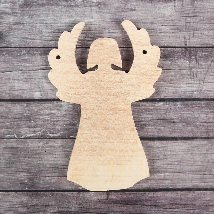 Деревянная заготовка "Ангел", 9 х 6 х0,5 см, бук