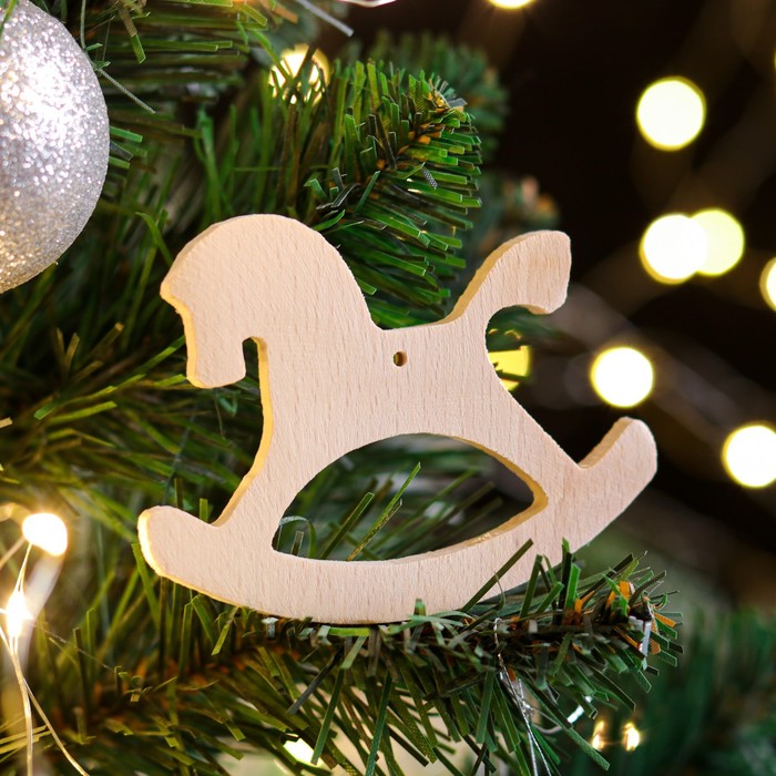 Деревянная заготовка "Конь-качалка", 9 х 6,5 х 0,5 см, бук