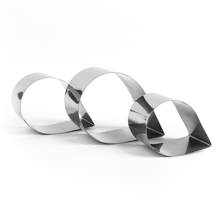 Набор форм для выпечки и выкладки "Капля", 13 х 9 х 5 см, 3 шт.