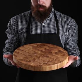 

Доска разделочная торцевая, d=35 см, h=3,5 см, массив ясеня