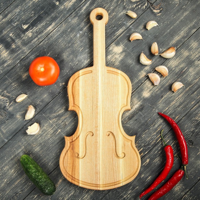 Доска сервировочная "Скрипка", 44 х 18 см