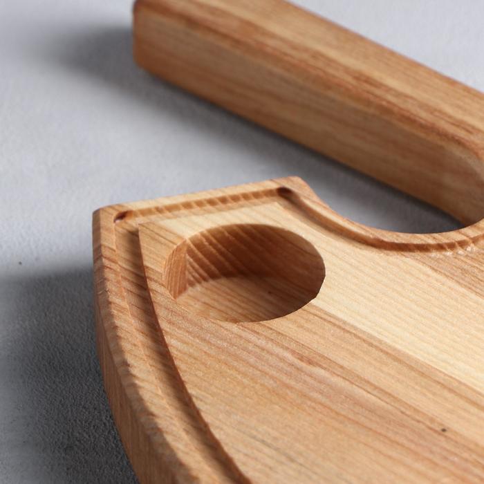 Доска авторская для подачи, "Топор", массив ясеня, 32 х 18 см