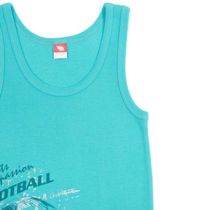 Майка для мальчика, рост 146 см, цвет бирюзовый