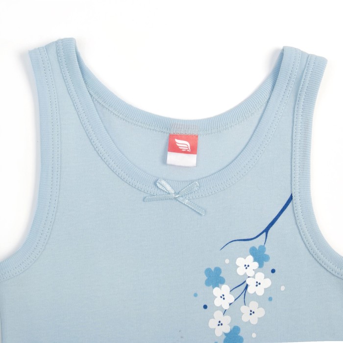 Майка для девочки, рост 92 см, цвет голубой