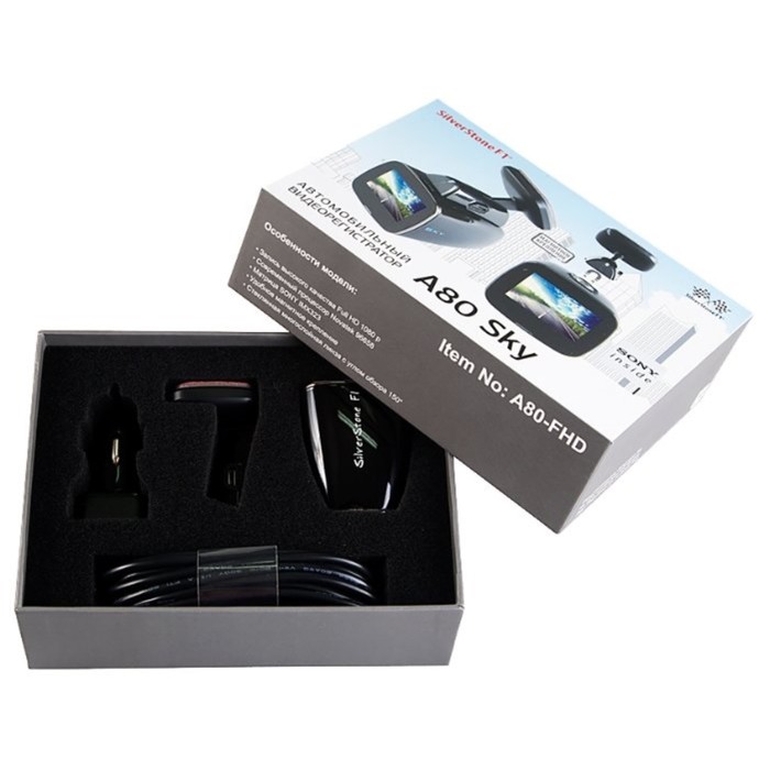 Видеорегистратор SilverStone F1 A80 Sky, 1.5", обзор 150°, 1920x1080