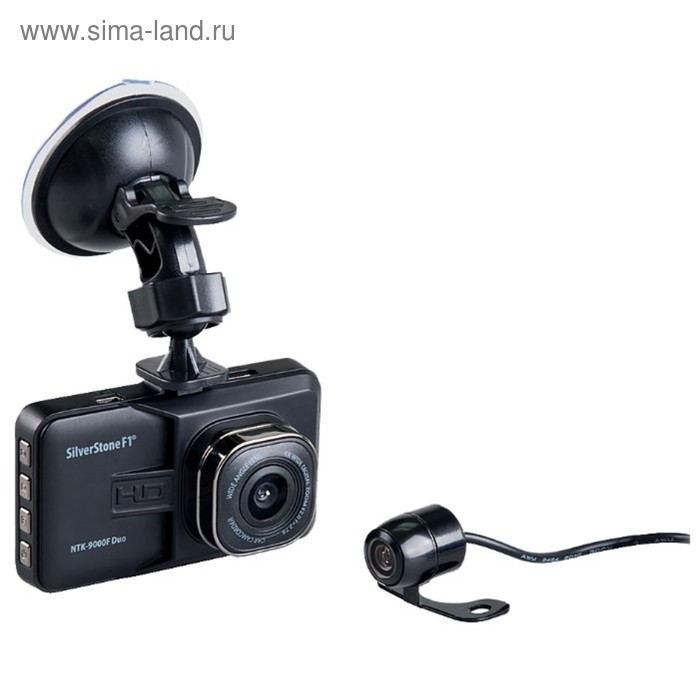 Видеорегистратор SilverStone F1 NTK-9000F Duo, две камеры, 3, обзор 120°, 1920x1080 видеорегистратор neoline g tech x27 dual gps две камеры 4 3 обзор 150° 1920x1080