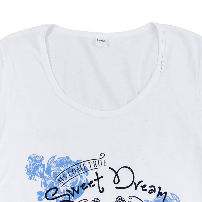 Пижама женская (футболка, брюки) Джилс цвет джинс, р-р 48