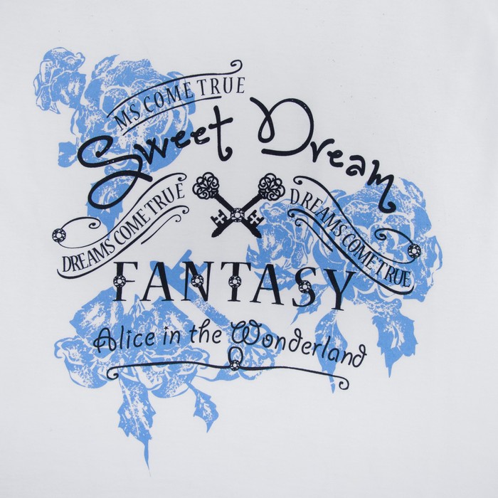 Пижама женская (футболка, брюки) Джилс цвет джинс, р-р 48