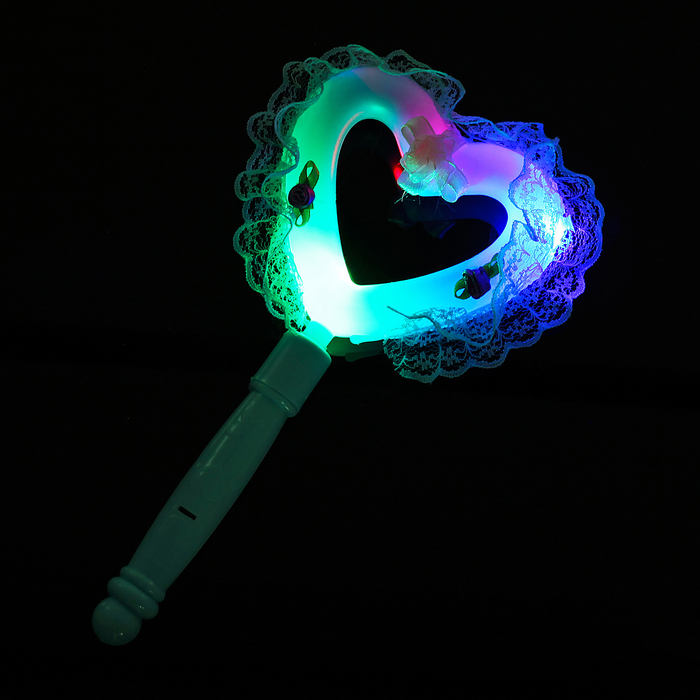 Палочка световая "Сердечко", цвета МИКС