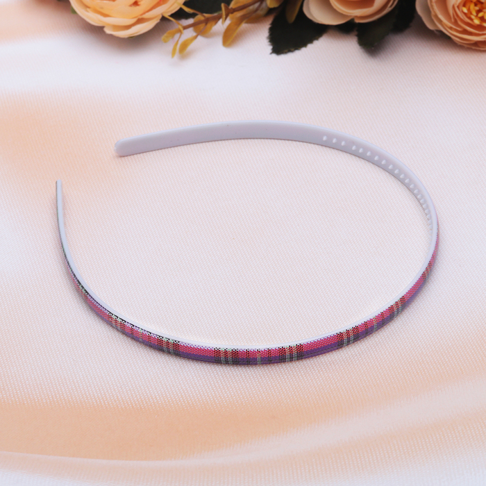 Ободок для волос "Мери" 0,8 см, строчка, микс