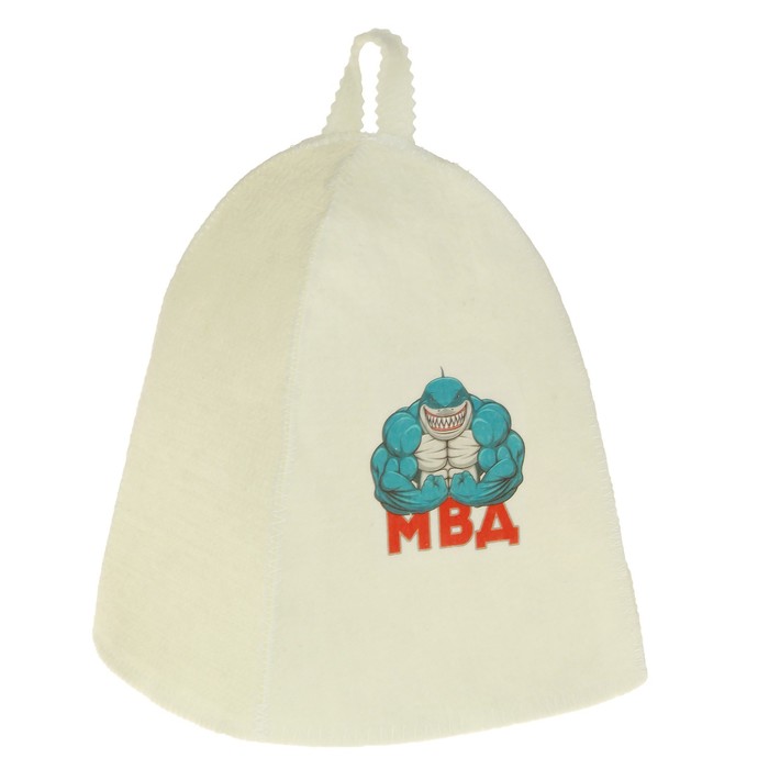 Банная шапка с термопечатью "МВД", первый сорт