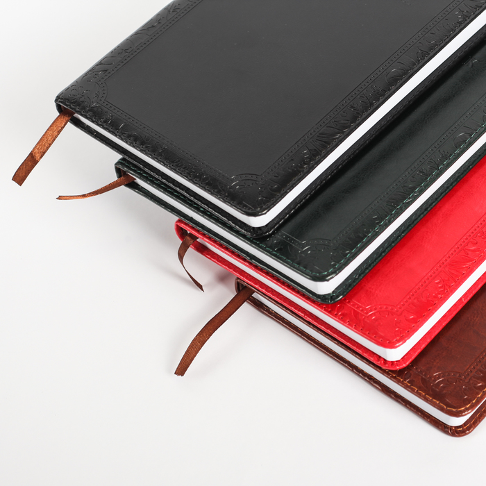 Ежедневник недатированный А5 120л кл,карта на форзаце,ляссе,обл пвх Винтаж МИКС