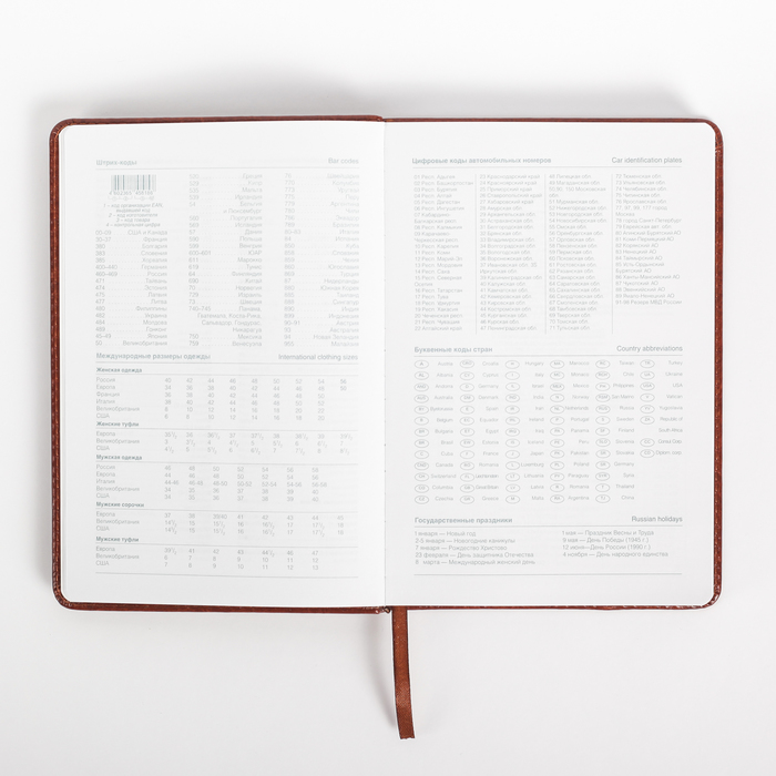 Ежедневник недатированный А5 120л кл,карта на форзаце,ляссе,обл пвх Винтаж МИКС