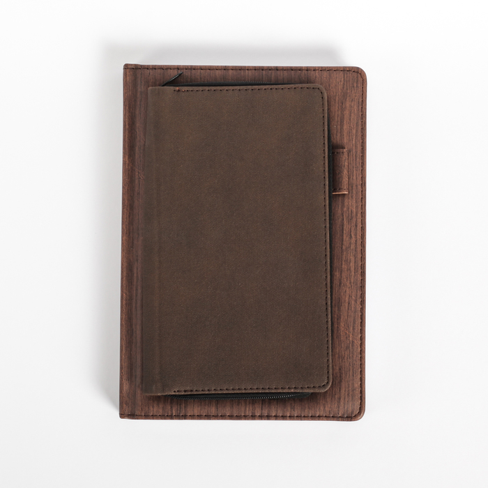 Ежедневник недатированный А5 120 листов, клетка, карта на форзаце, обложка пвх, Деловой МИКС