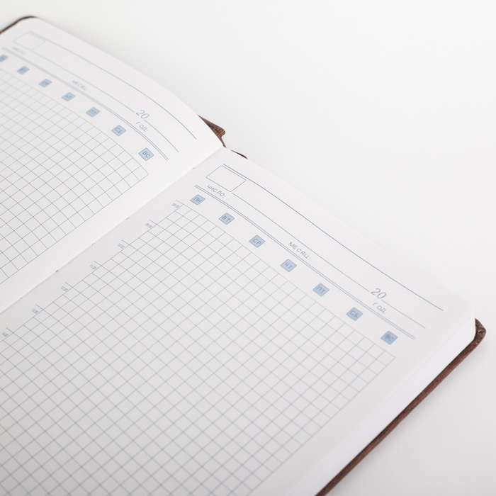 Ежедневник недатированный А5 120 листов, клетка, карта на форзаце, обложка пвх, Деловой МИКС