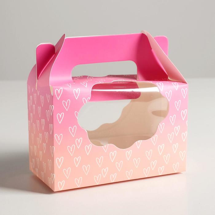 Коробочка для кексов Love, 16 х 10 х 8 см