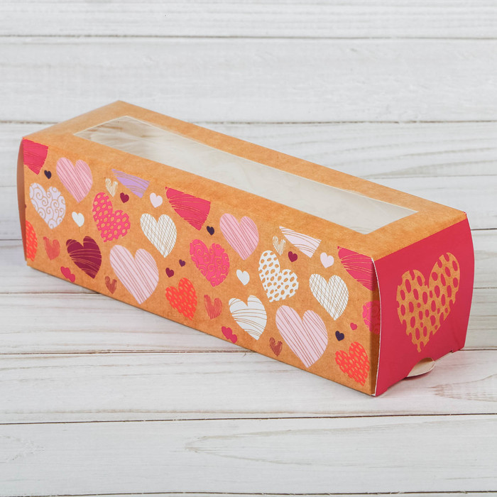 Коробочка для макарун «Моя тебе любовь», 18 х 5,5 х 5,5 см