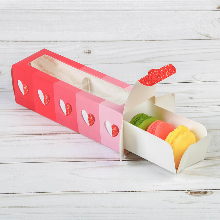 Коробочка для макарун «Великолепие вкуса», 18 х 5,5 х 5,5 см