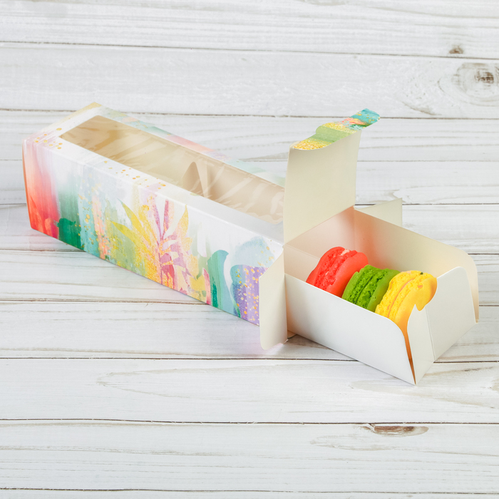 Коробочка для макарун «Для вкусного дня», 18 х 5,5 х 5,5 см