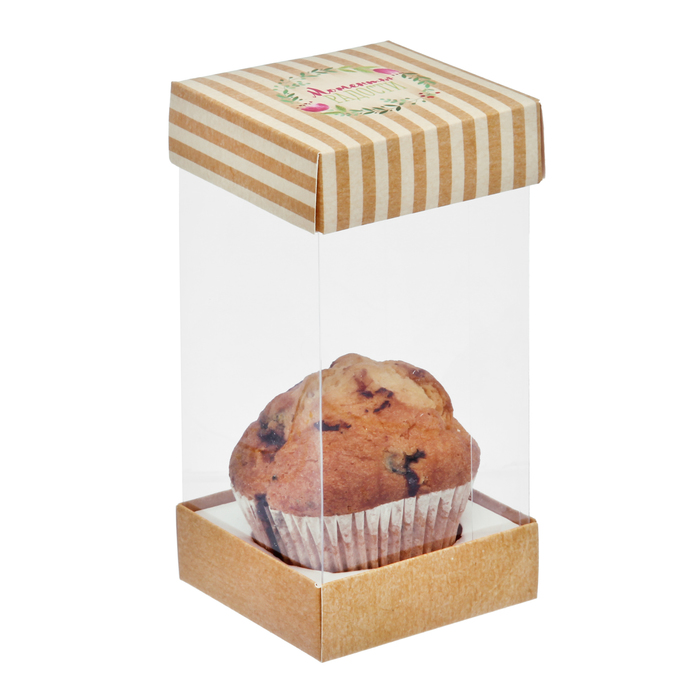 Коробка для капкейка «Моменты радости», 7,7 х 15 х 7,7 см