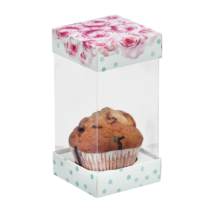 Коробка для капкейка «Для самой прекрасной», 7,7 х 15 х 7,7 см.