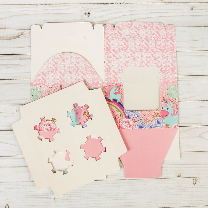 Коробочка для кексов «Побалуй себя», 16 х 16 х 10 см