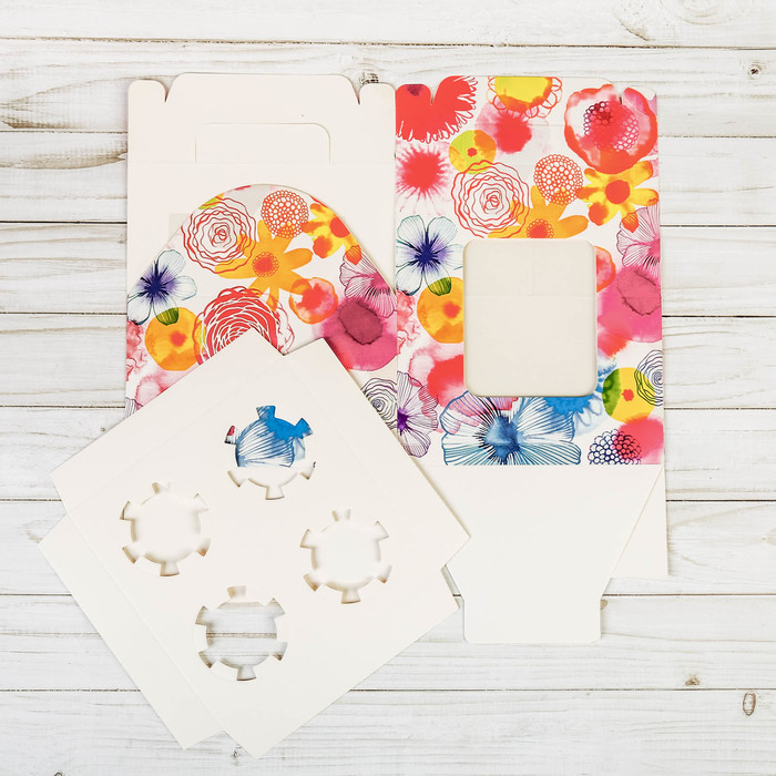 Коробочка для кексов «Ярких эмоций!», 16 х 16 х 10 см