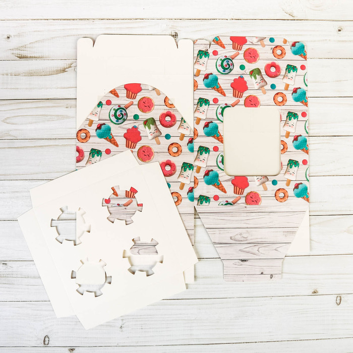 Коробочка для кексов «Вкусняшка», 16 х 16 х 10 см