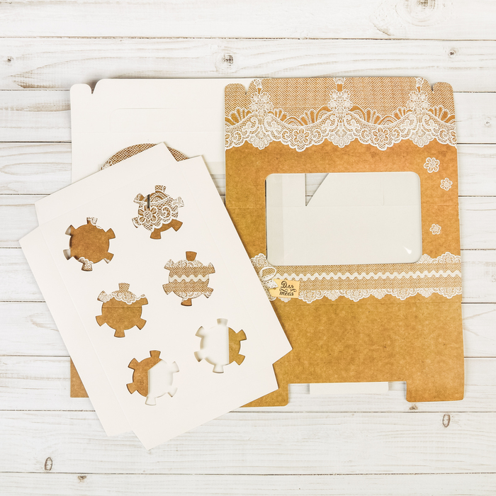 Коробочка для кексов «С нежностью для тебя», 24 х 16 х 10 см