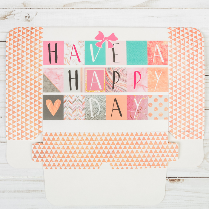 Коробочка для кондитерских изделий HAVE A HAPPY DAY, 17 х 20 х 6 см