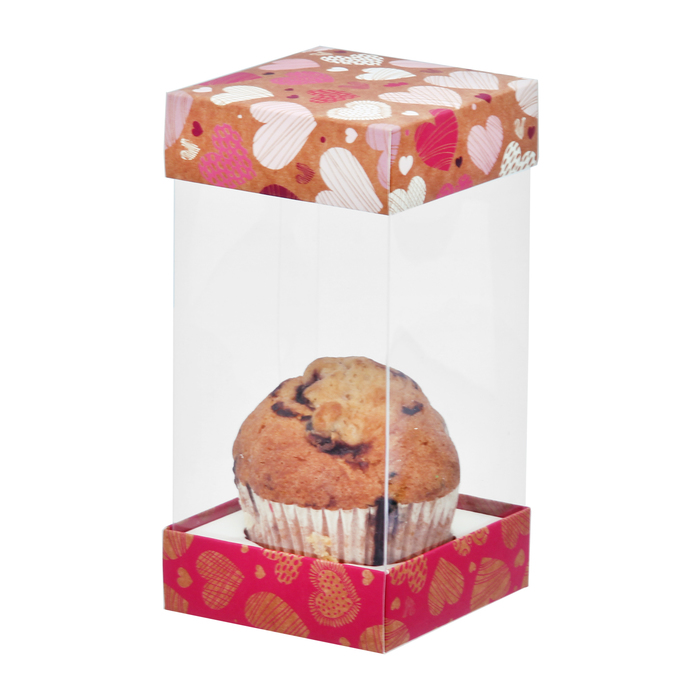 Коробка для капкейка «Твоя любовь мне», 7,7 х 15 х 7,7 см