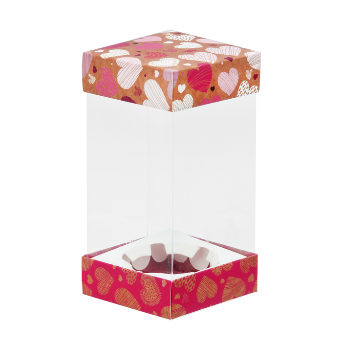 Коробка для капкейка «Твоя любовь мне», 7,7 х 15 х 7,7 см