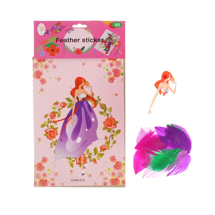 Аппликация перьями "Прекрасная феечка"