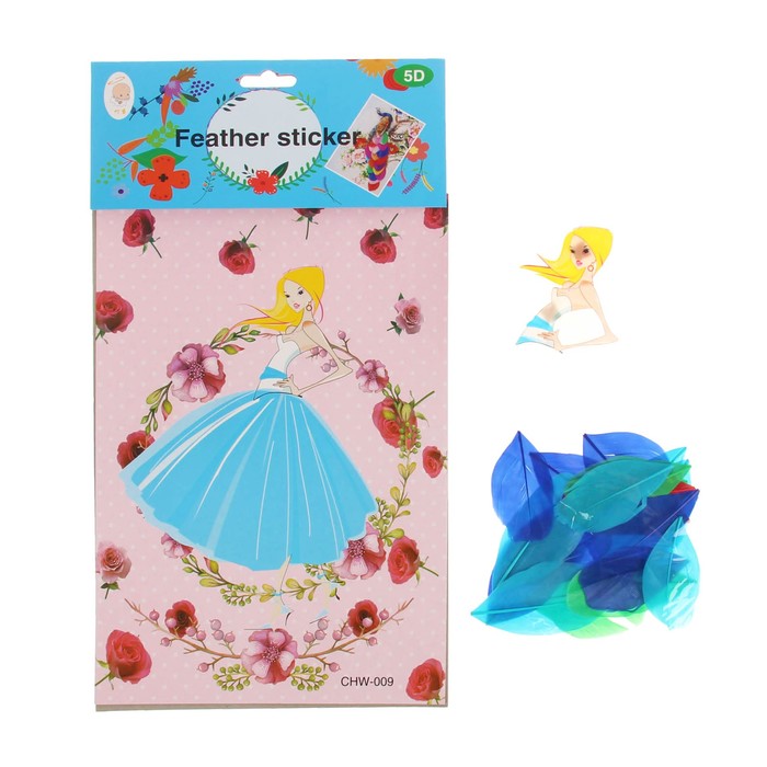 Аппликация перьями "Фея"