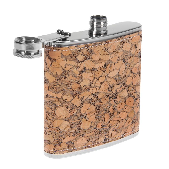 Фляжка 180 мл, под древесину, 9х11 см