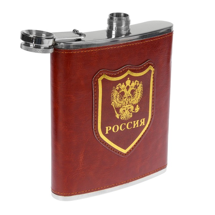 Набор "Россия" 3 в 1: фляжка 1240 мл + ложка + вилка, в чехле