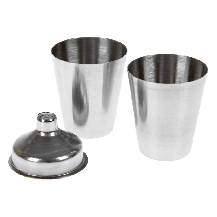 Набор "Черноус" 4 в 1: фляжка 240 мл + 2 рюмки + воронка