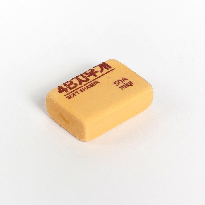 Ластик прямоугольный 4В коричневый малый